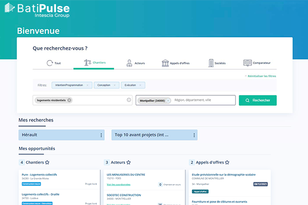 plateforme batipulse - réalisé par explore - groupe Intescia